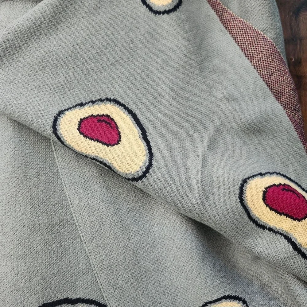 Isaac Mizrahi Olive Green Avocado Throw Blanket, Cotton, 60
